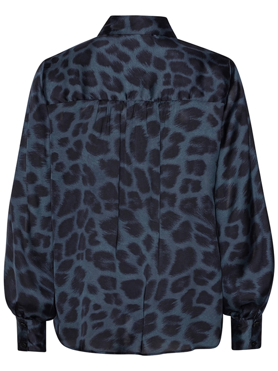 Karmamia Elle Skjorte, Navy Flower Leopard